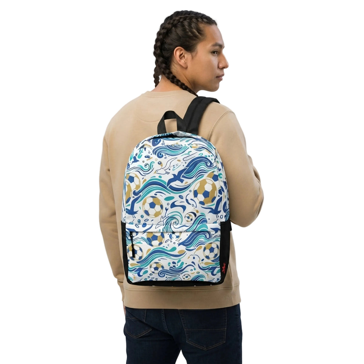 Ocean Soccer Waves Wildlife Backpack