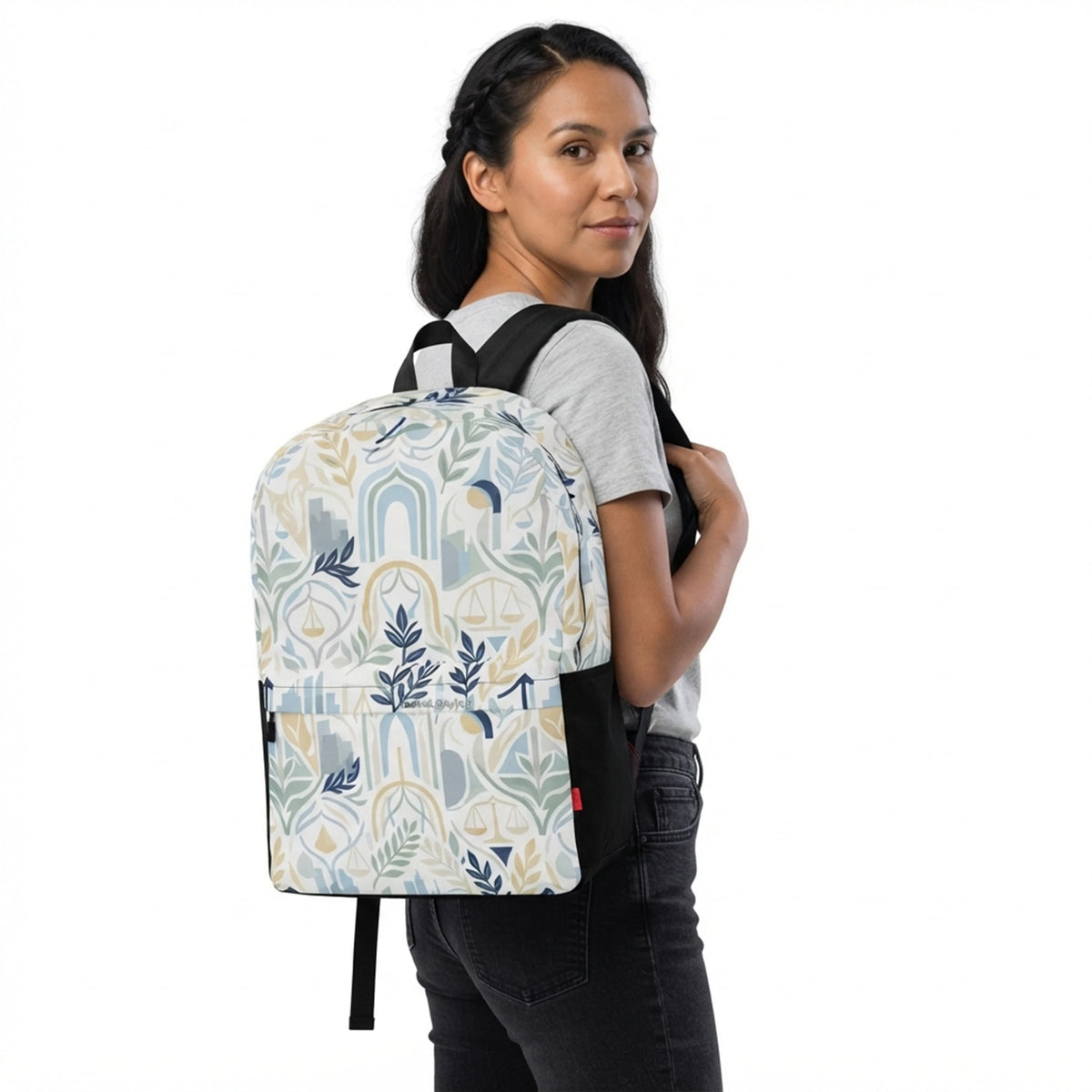 Abstract Legal Scales Arch Pattern Backpack