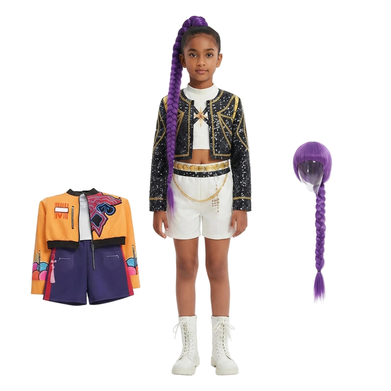 Girls 3 Piece Costume Coat Vest and Pants Set