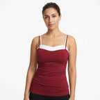 Stylish Waist Pleated Corset Top with Built - in Support