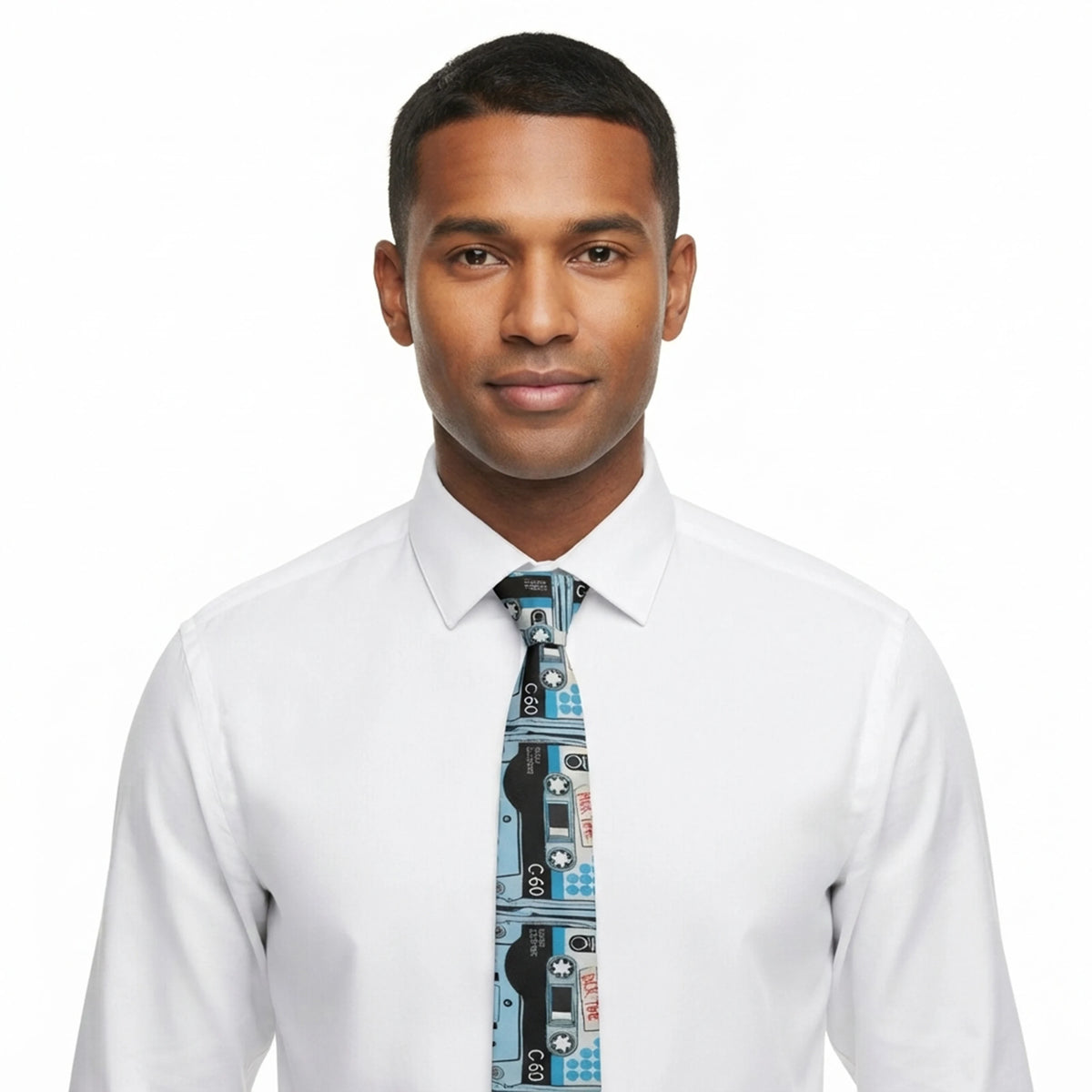 Retro Cassette Music Tape Knit Tie