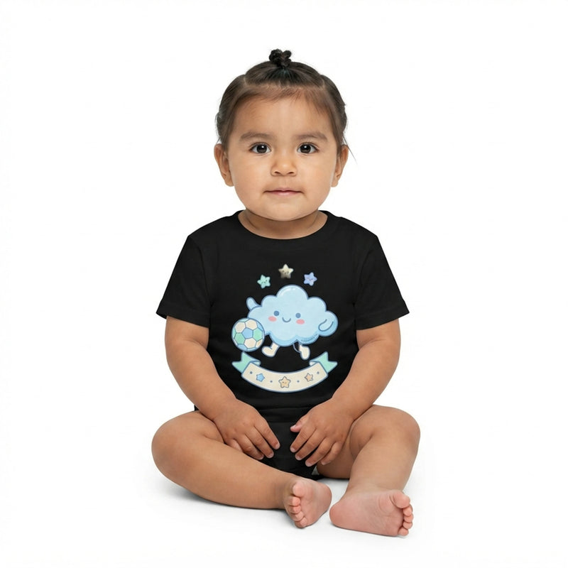 Kawaii Smiling Cloud Soccer Star Baby T-Shirt