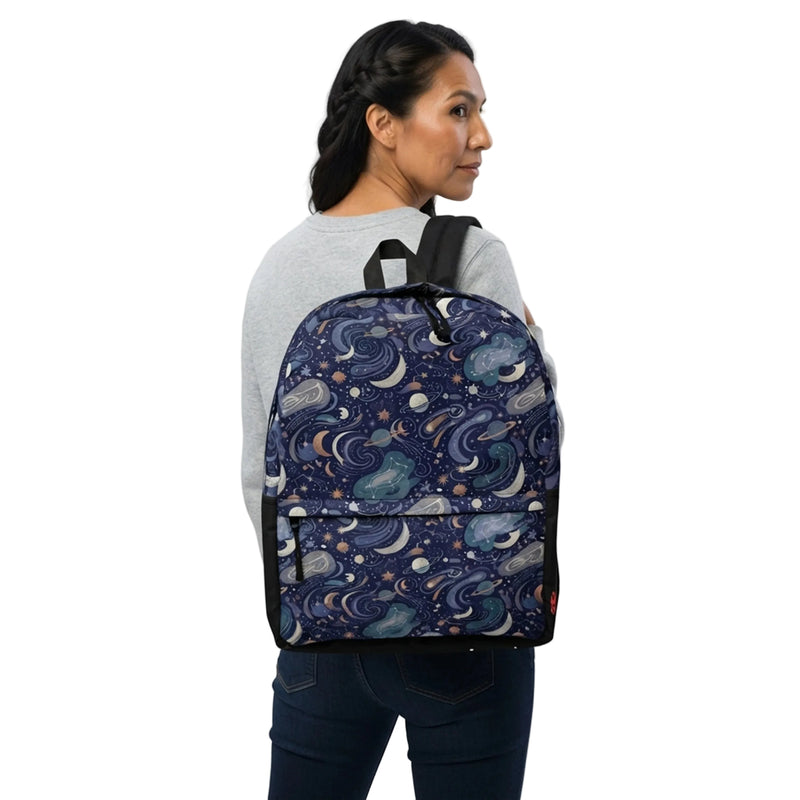 Watercolor Celestial Galaxy Pattern Backpack