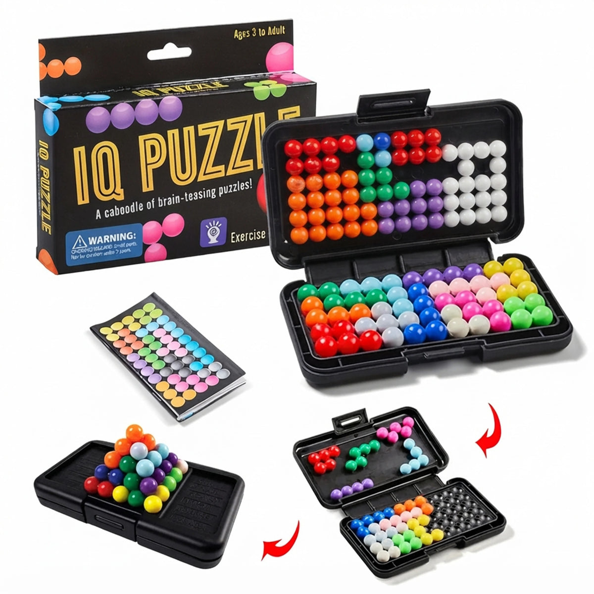 120 Challenges 3D Pyramid Logic Board Game