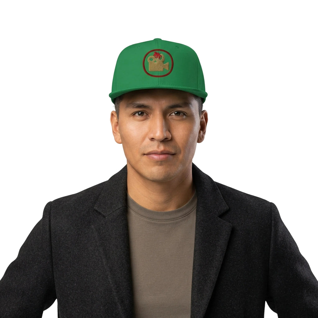Floral Cinema Camera Emblem Snapback