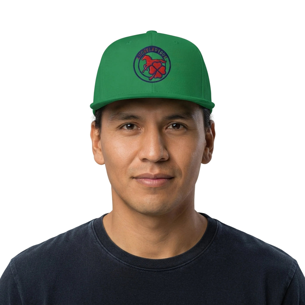 Running Horse Four Leaf Clover Snapback