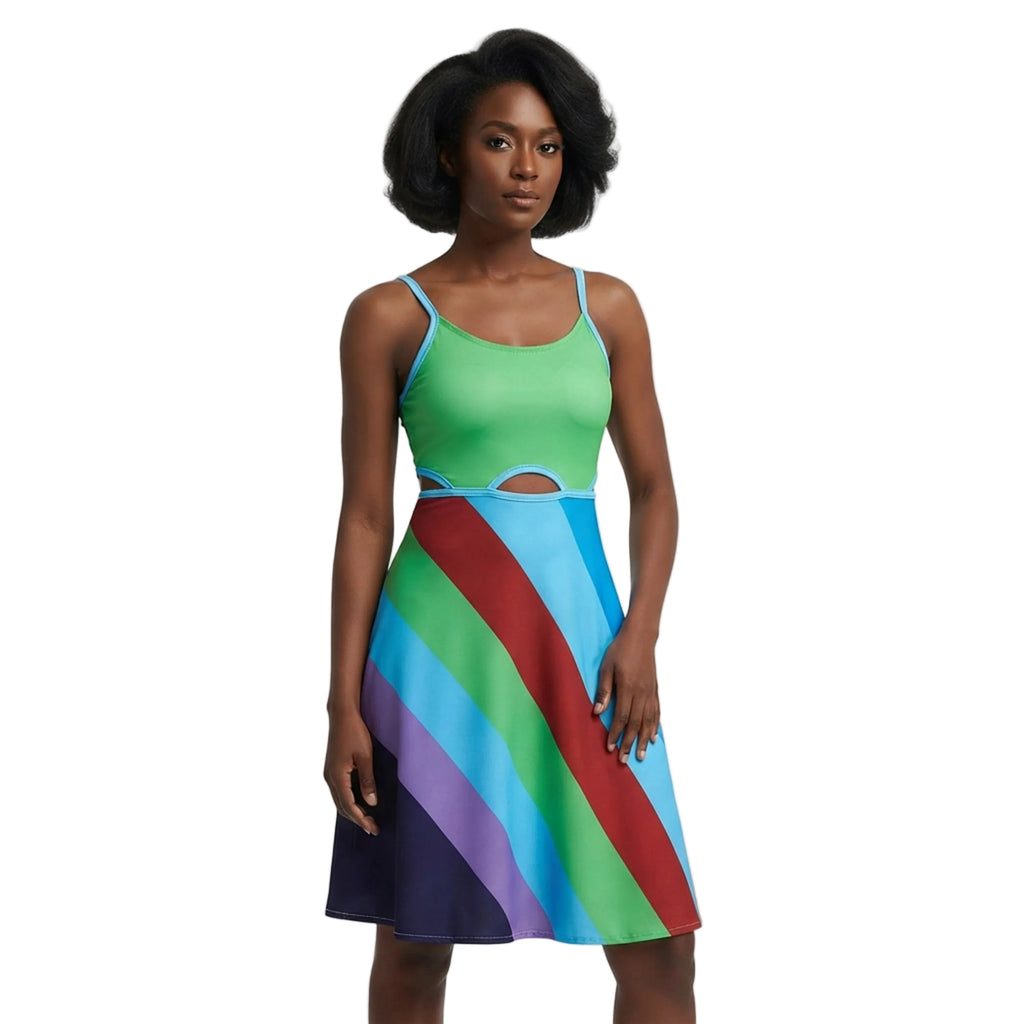Womens Multicolored Polyester Fancy Dress Costume