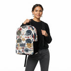 Vintage Football Helmet Gridiron Pattern Graphic Backpack - 1 3 4 8 9