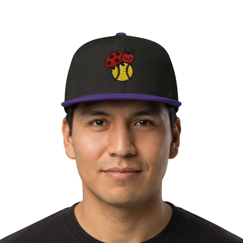 Ladybug Softball Stitch Emblem Snapback