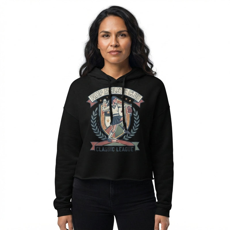 Vintage Prep Athletic Club Classic League Crop Hoodie