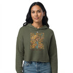 1970s Retro Music Cropped Hoodie - GOOD VIBES SOUND FEEL THE