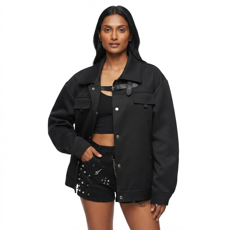 Gothic Retro Faux Fur Oversized Warm Outerwear Jacket
