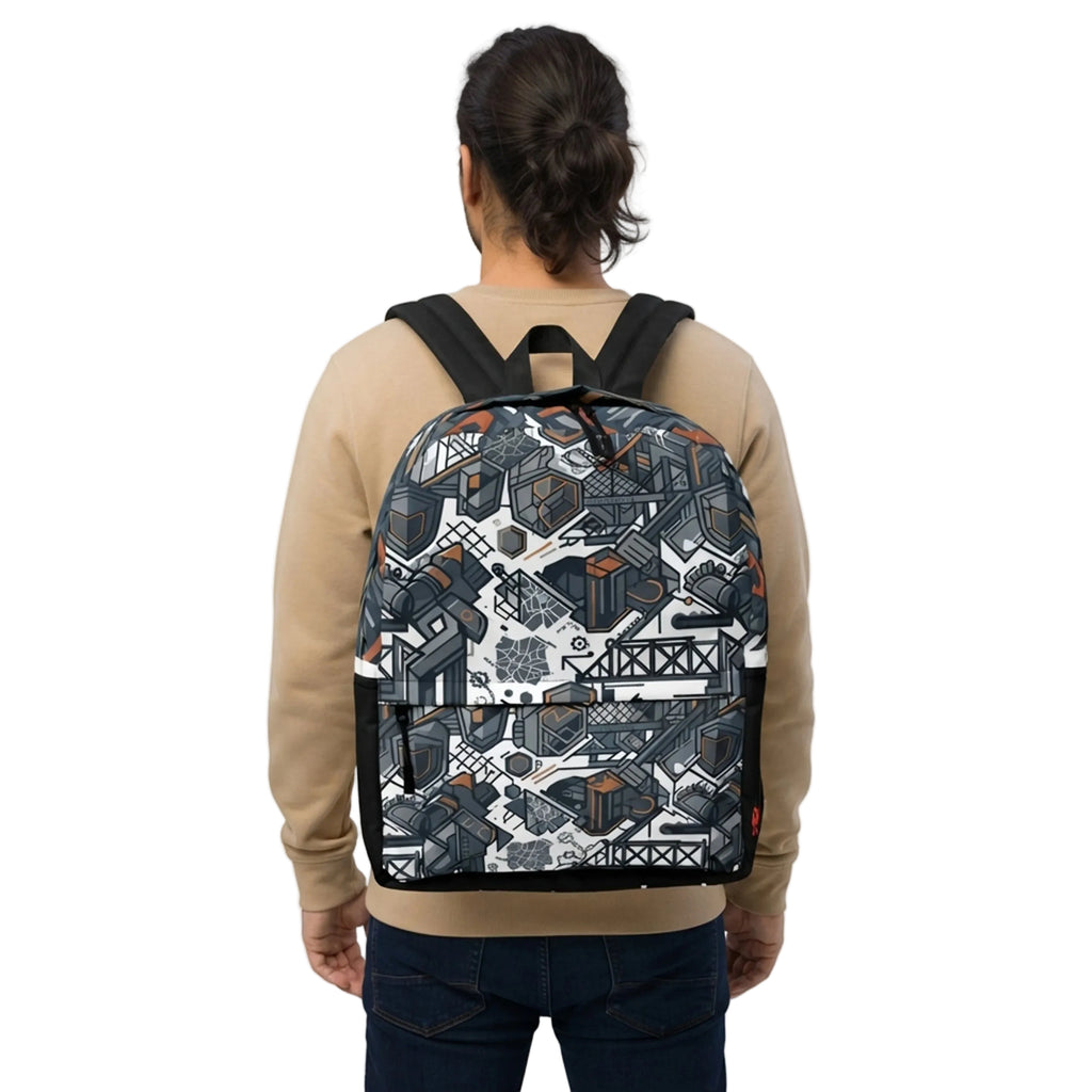 Abstract Geometric Arrow Pattern Backpack
