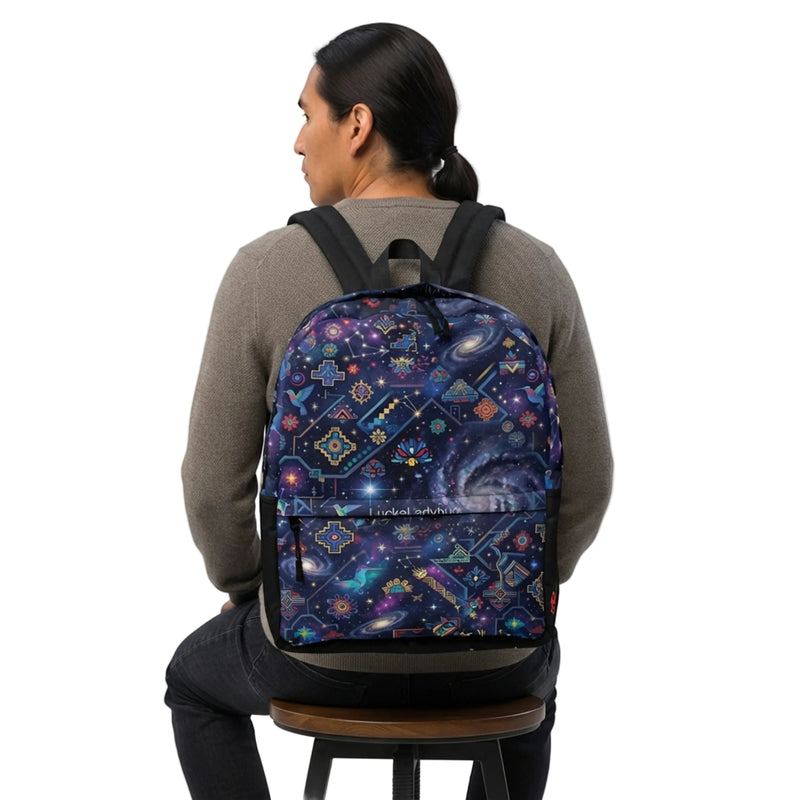 Cosmic Andean Hummingbird Mosaic Backpack