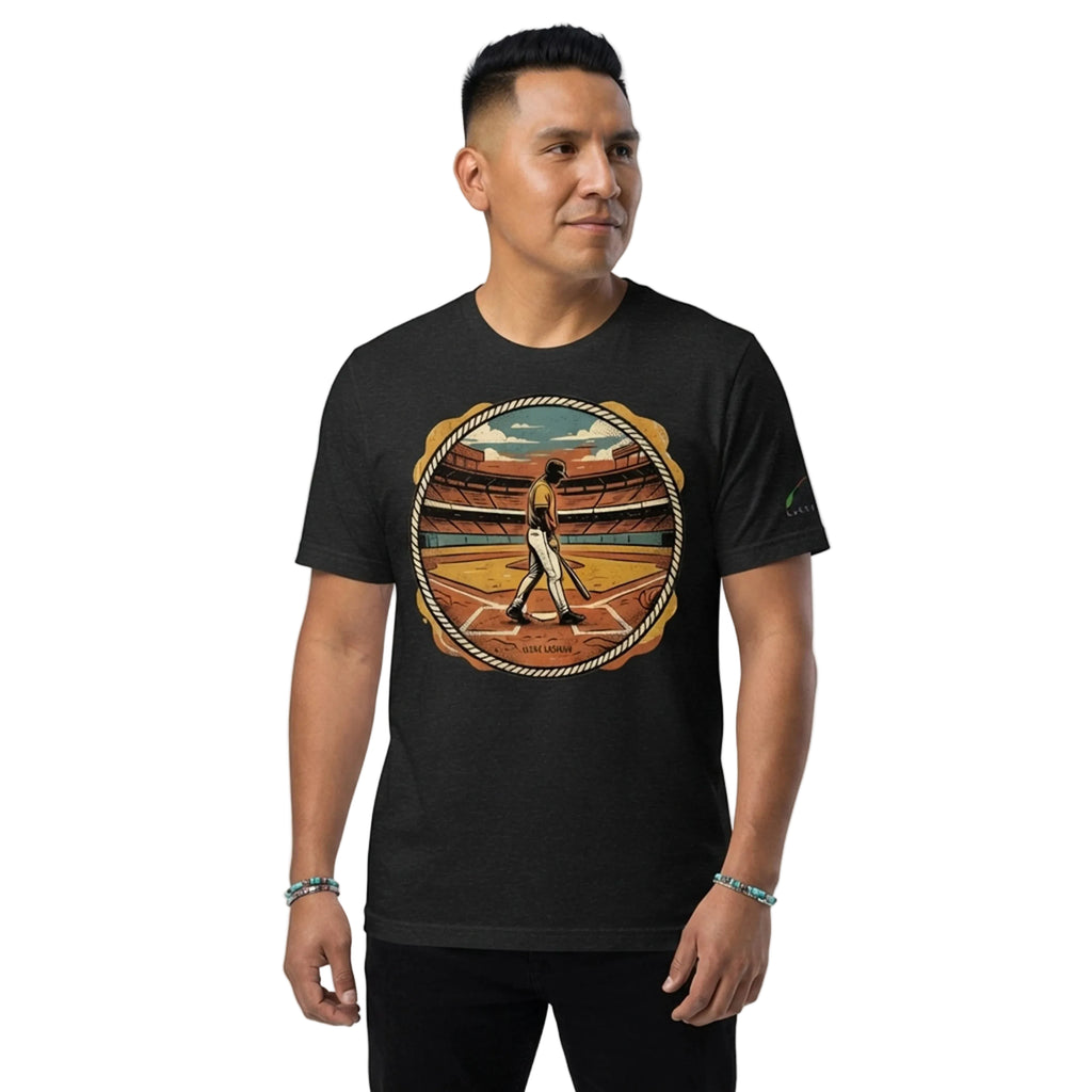 Vintage Baseball Batter Stadium T-Shirt