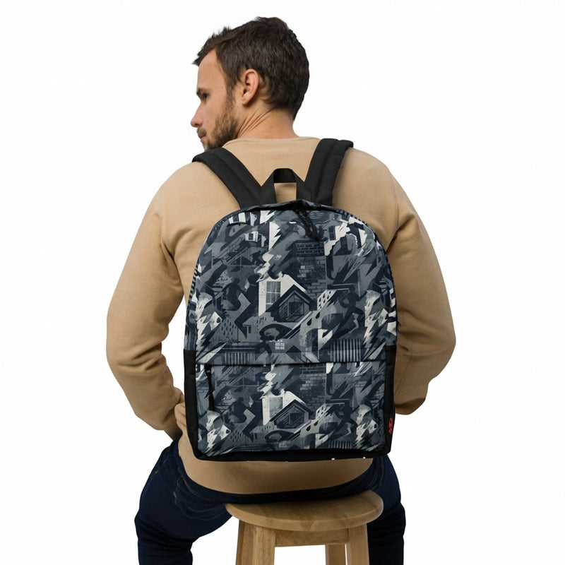 Urban Storm Night Firefighter All Over Print Backpack