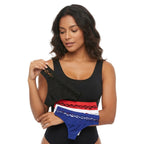 Womens Hollow Out Low Rise Nylon Spandex Thong