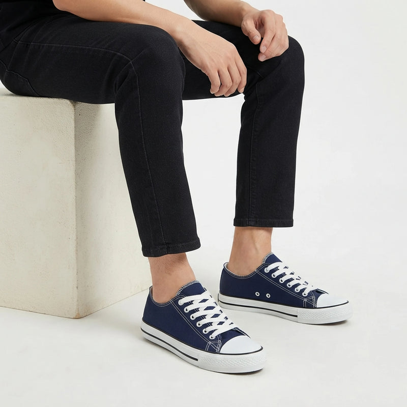 Men's Canvas Breathable Casual Low Cut Sneakers