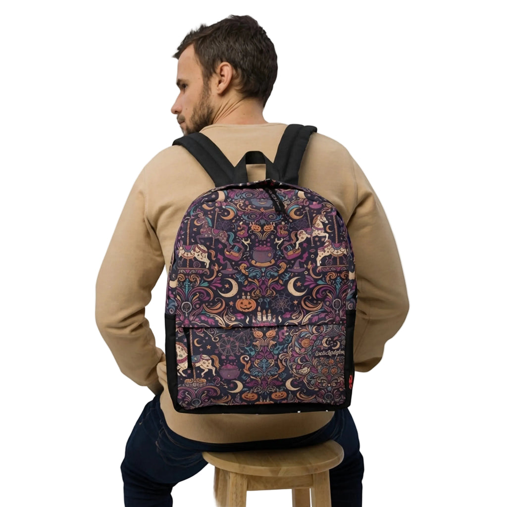 Whimsical Halloween Carnival Pattern Backpack