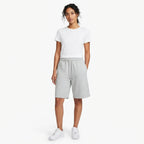 Women's High Waisted Wide Leg Lounge Sweat Shorts with Pockets