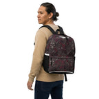 Gothic Crowned Skull Rose Pattern Backpack