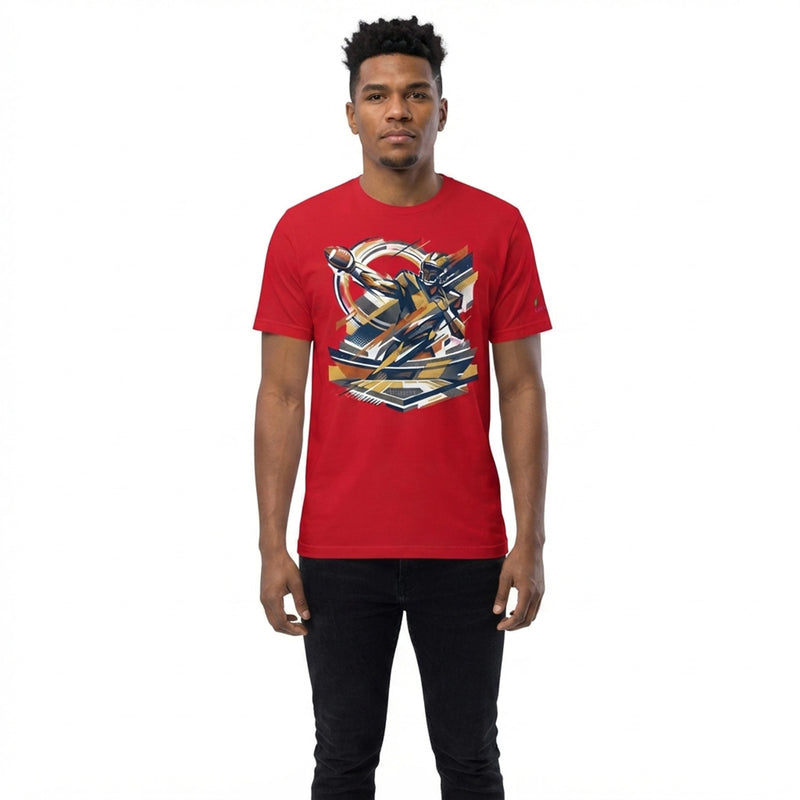 Abstract Football Quarterback Action Graphic Art Print