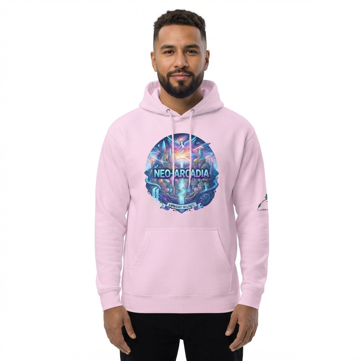 Neo-Arcadia Harmony In Light Graphic Hoodie