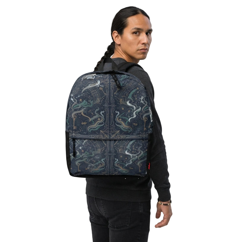 Celestial Keys and Constellations All-Over Print Backpack