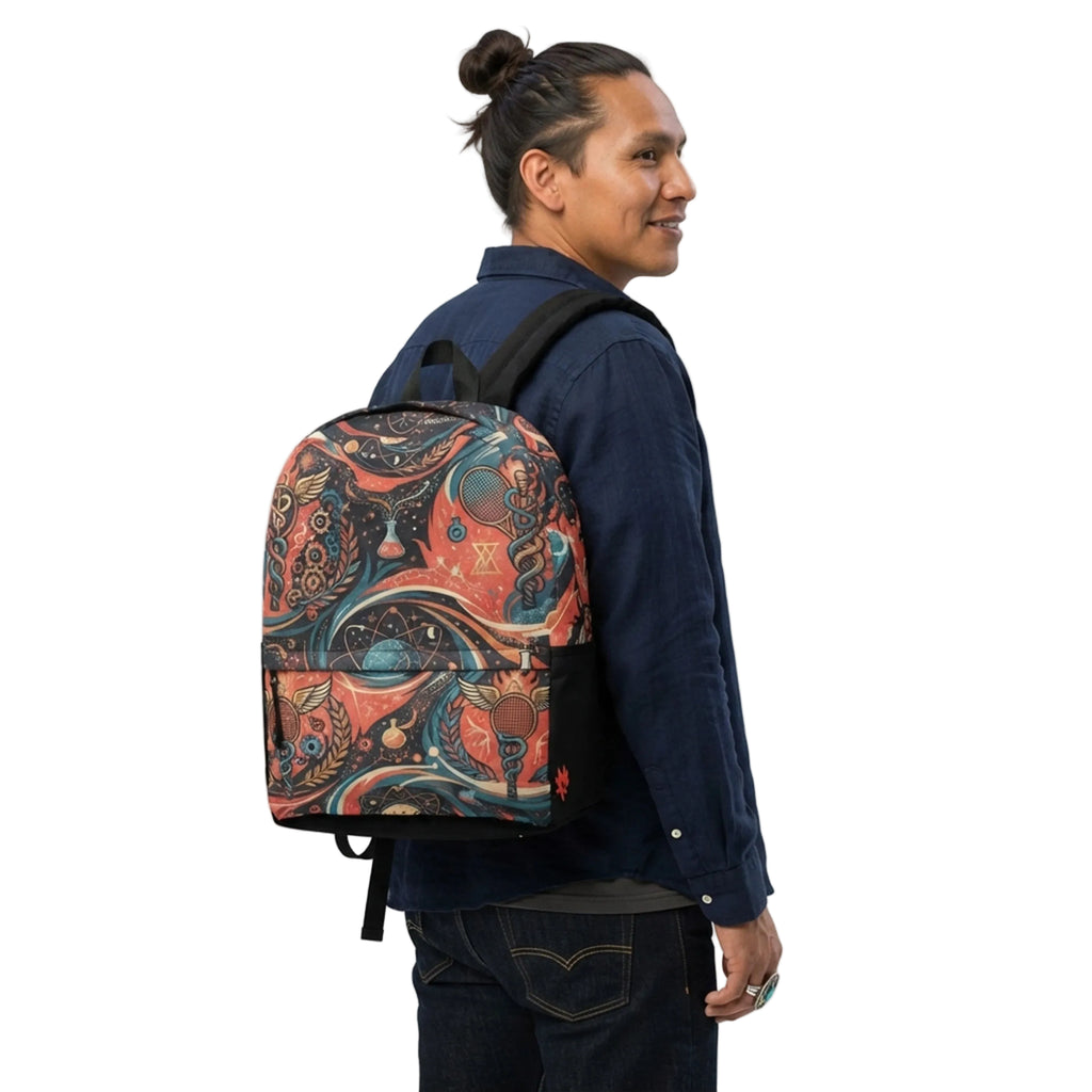 Retro Science Tennis Collage Backpack