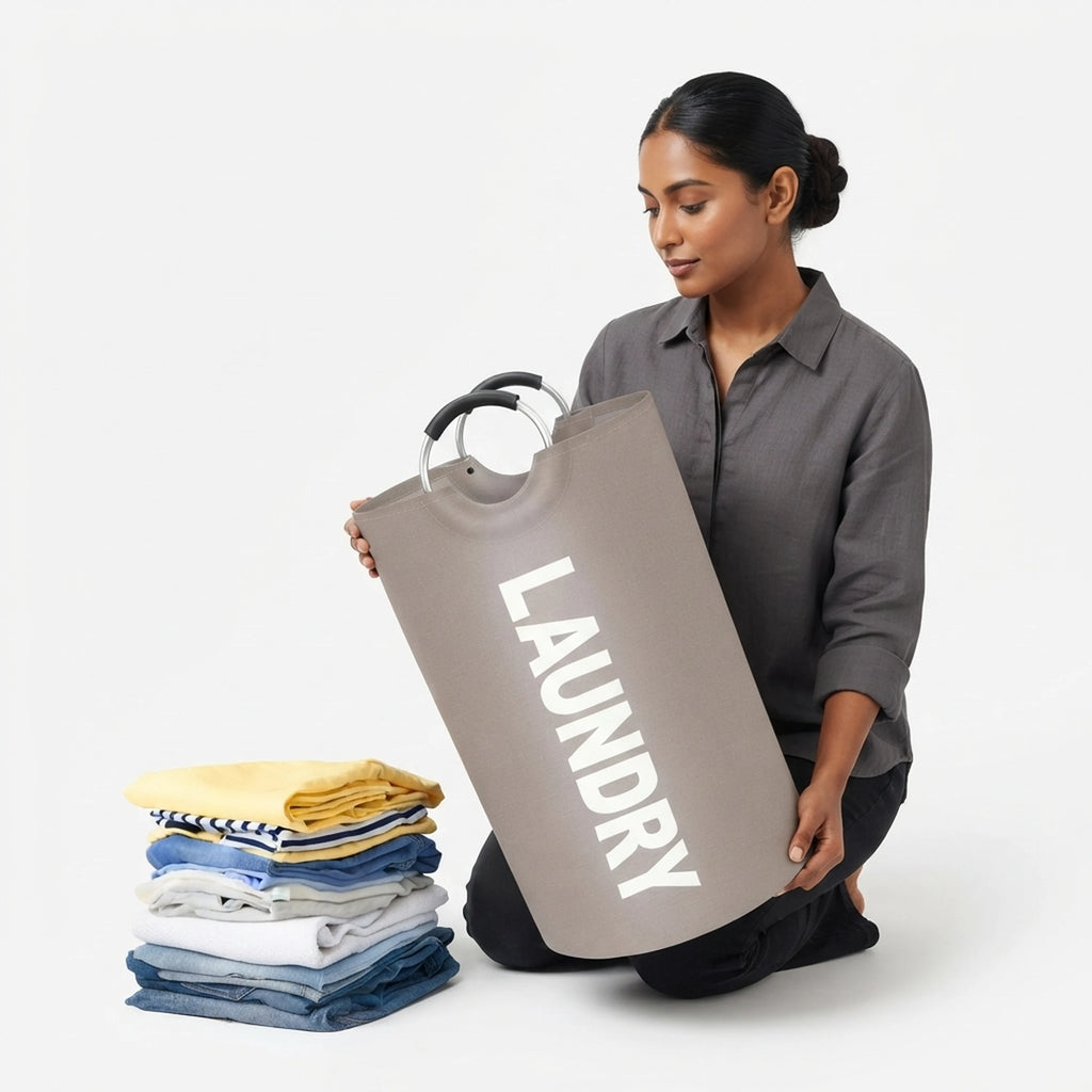 Large 115L Foldable Laundry Hamper and Storage Basket