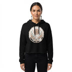 Bohemian Celestial Sun Floral Mandala Crop Hoodie