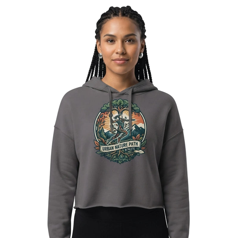 Urban Nature Path Athlete Cropped Hoodie