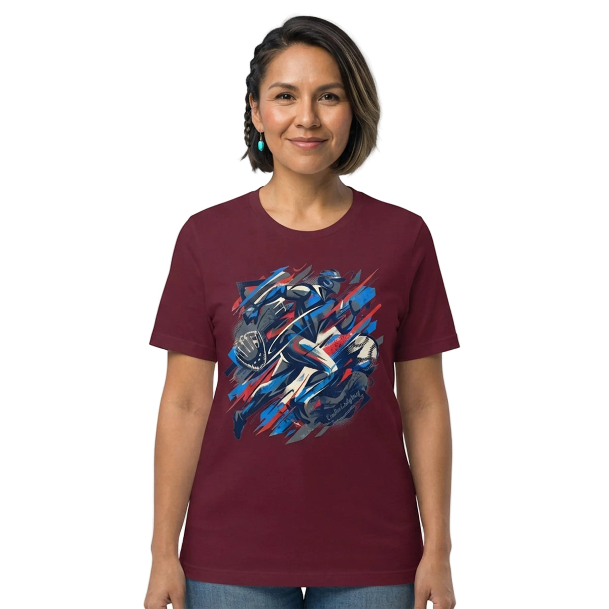 Abstract Baseball Player Women's Relaxed T-Shirt