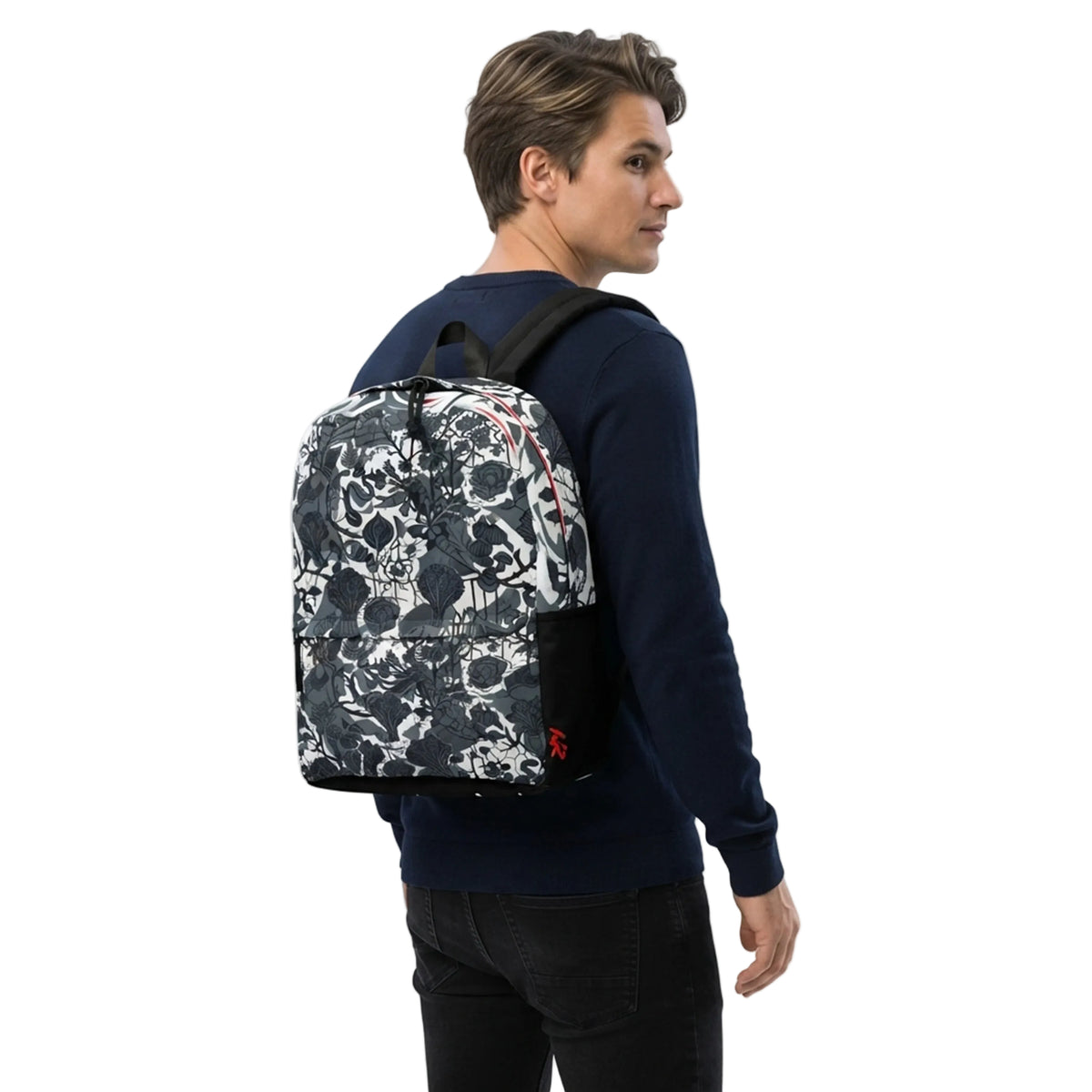 Abstract Swirling Geometric Pattern Backpack