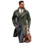 Classic Double Breasted Mid Length Trench Coat