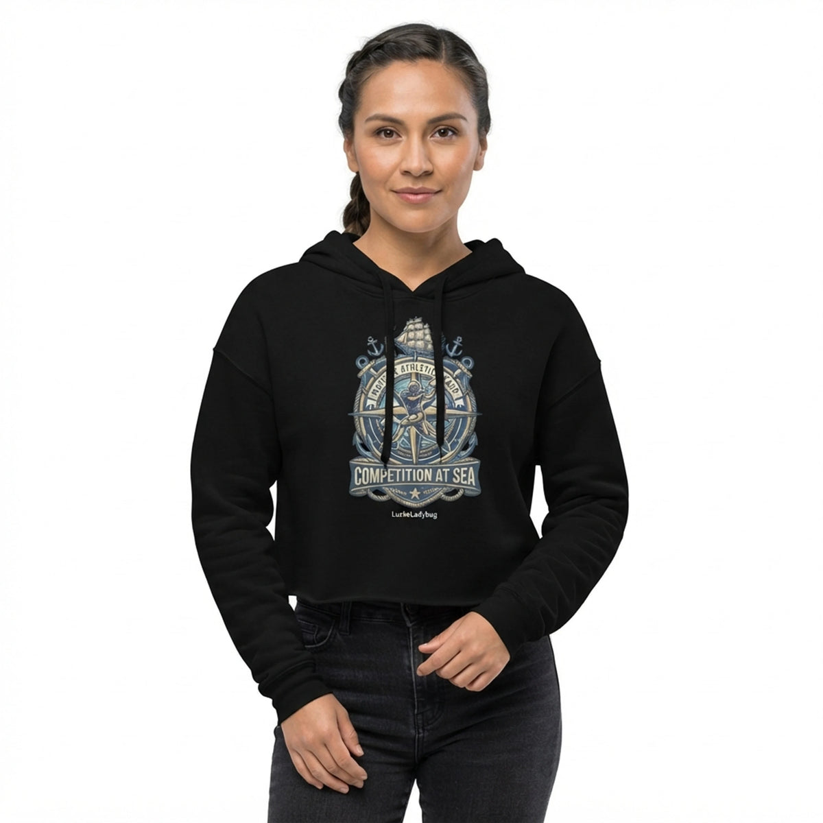 Maritime Athletic League Competition At Sea Cropped Hoodie