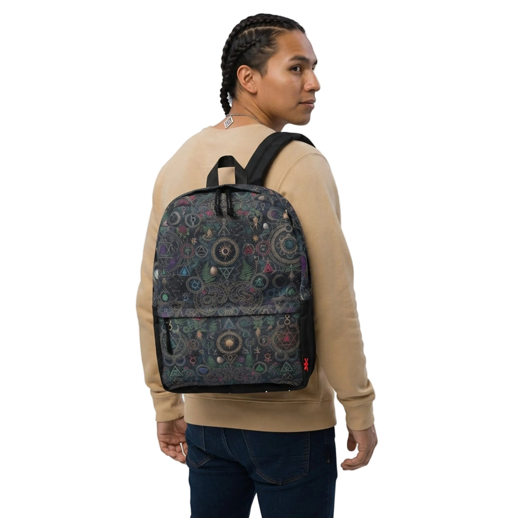 Celestial Alchemy Botanical Symbols All-Over Print Backpack