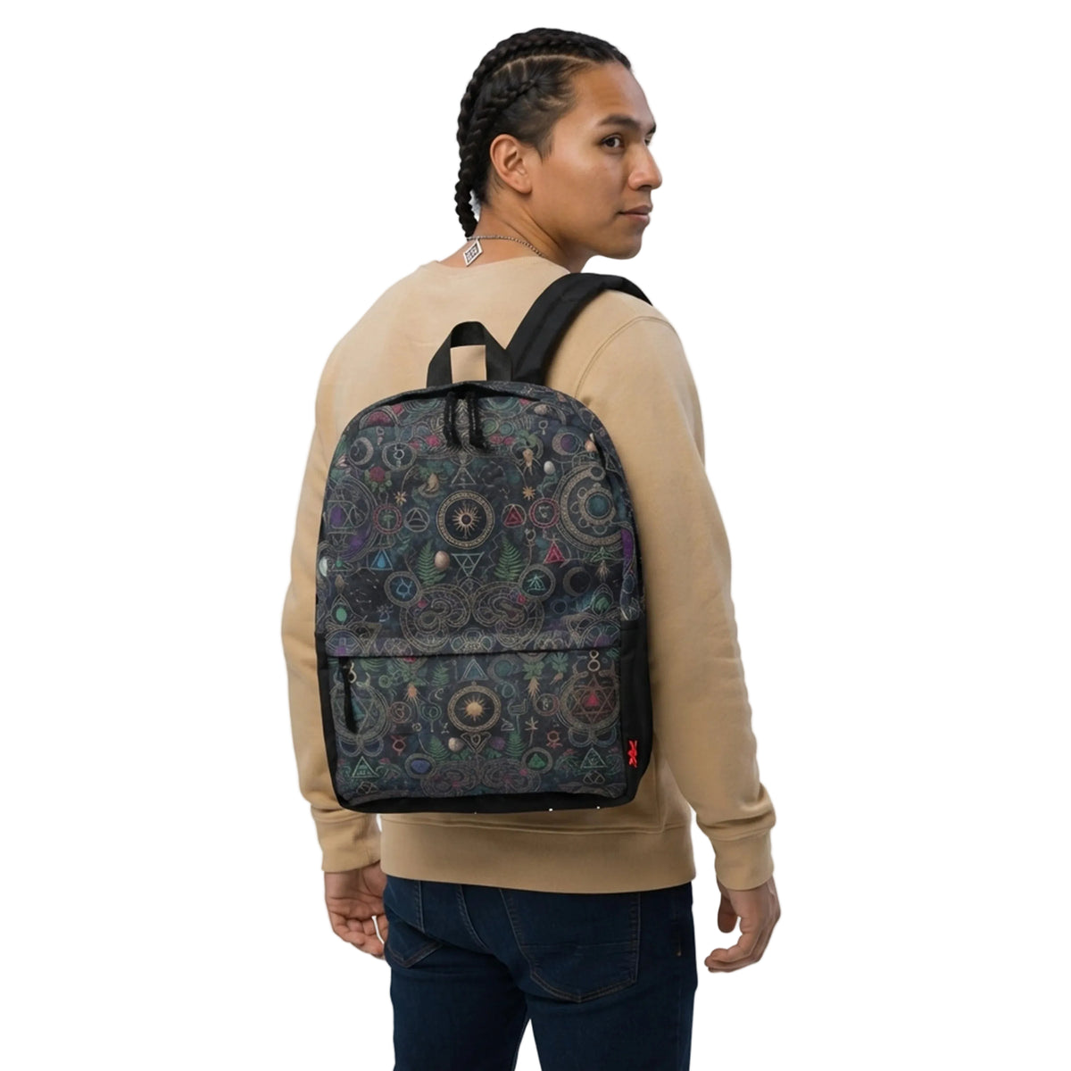 Celestial Alchemy Botanical Symbols All-Over Print Backpack