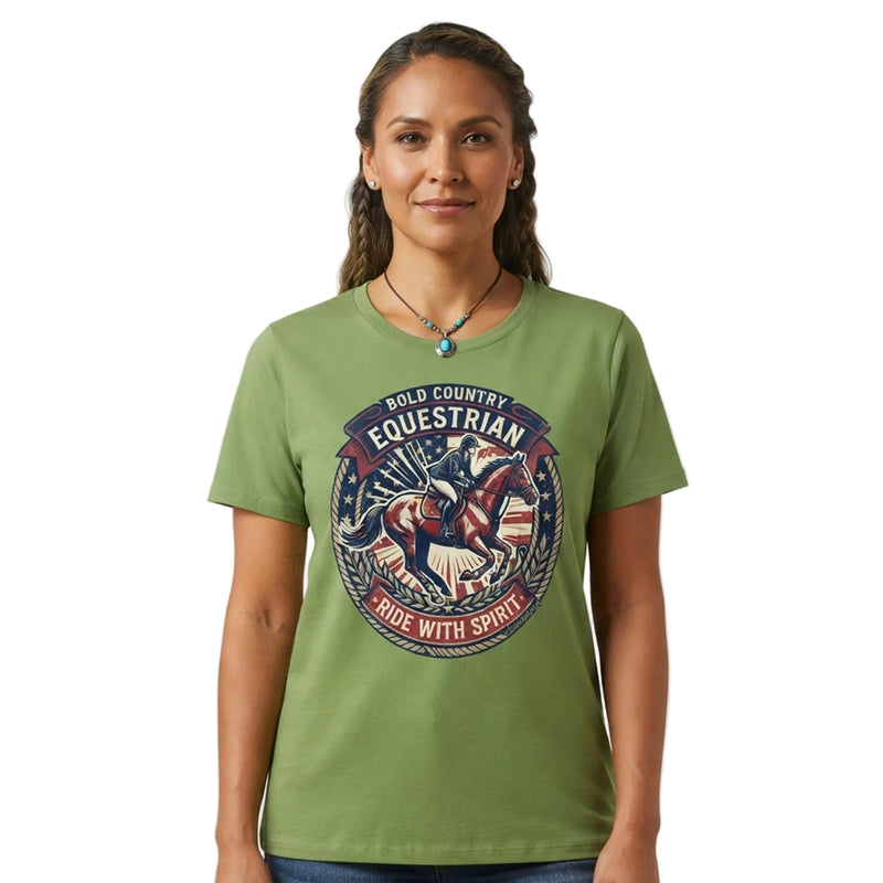 Bold Country Equestrian Ride With Spirit T-Shirt