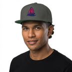 Pink Sailboat Ocean Wave Snapback