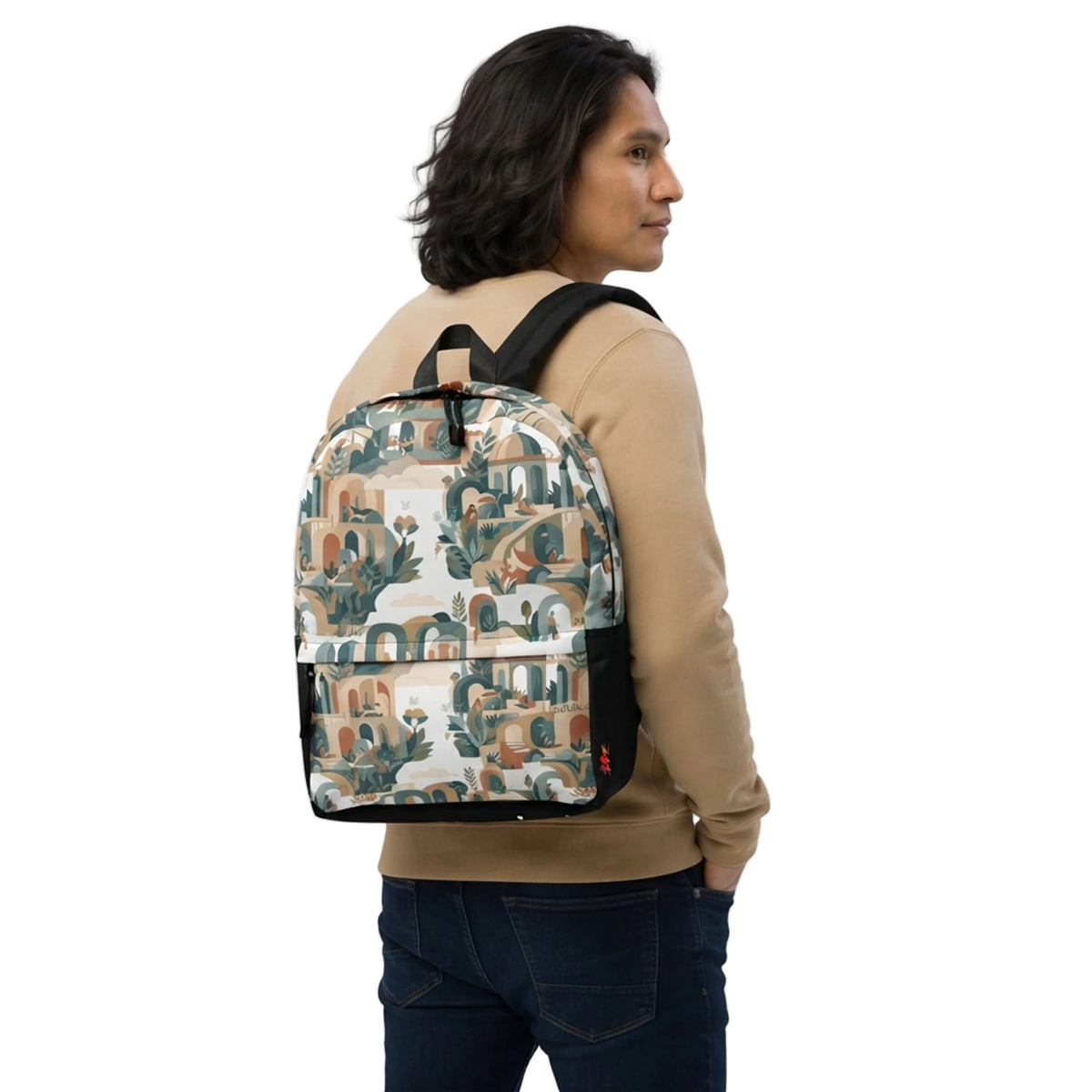 Mediterranean Garden Architecture All-Over Print Backpack
