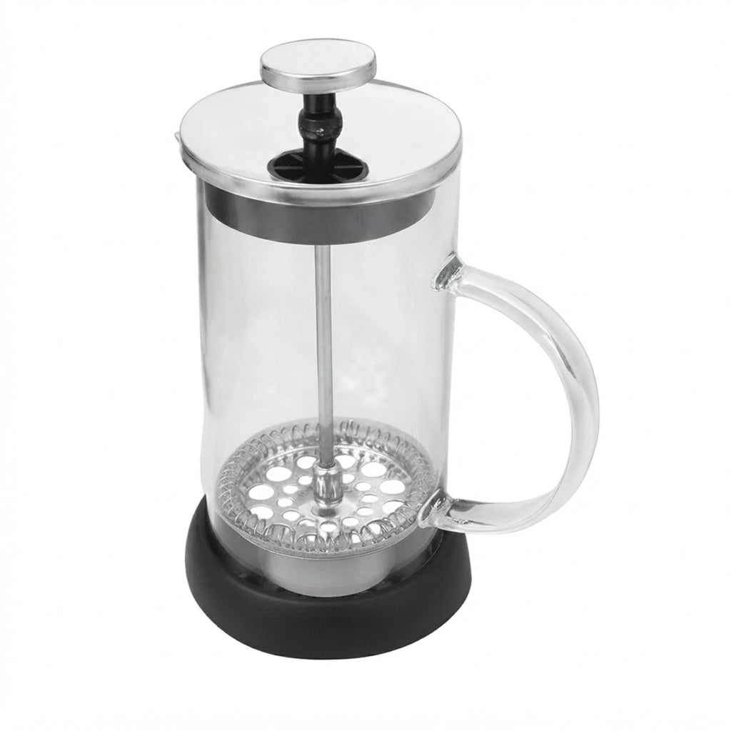 12 oz French Press Coffee Maker - Glass and Stainless Steel Brewer for