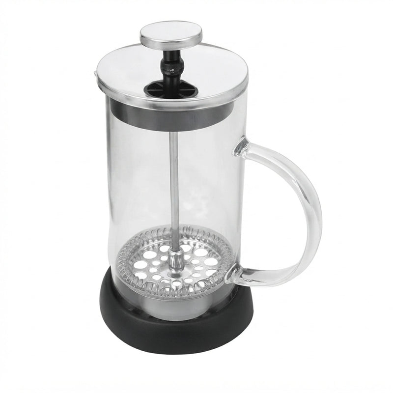 12 oz French Press Coffee Maker - Glass and Stainless Steel Brewer for