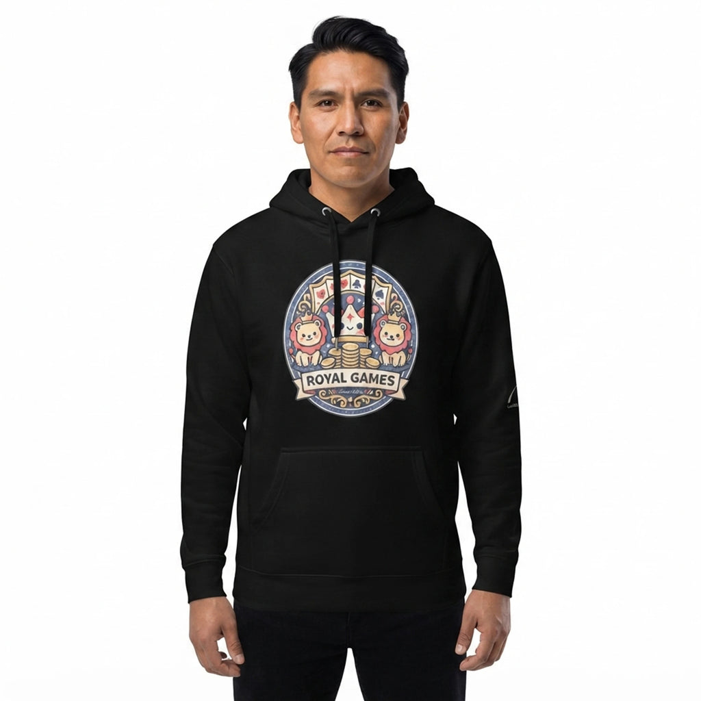 Cute Royal Games Lion Crown Graphic Hoodie
