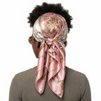 Womens 90cm Square Silk Fashion Scarf