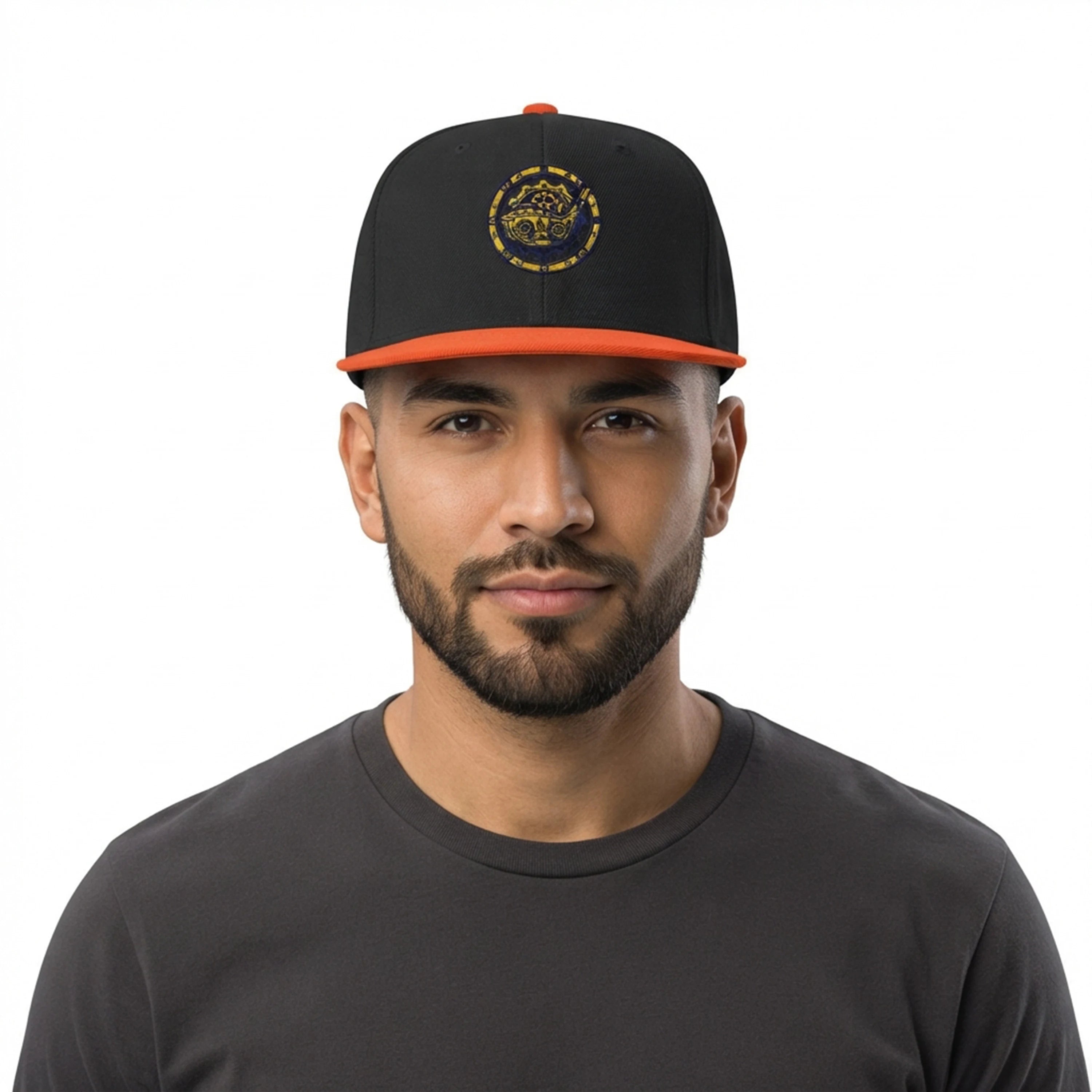 Steampunk Golf Club Gear Motif Snapback Hat