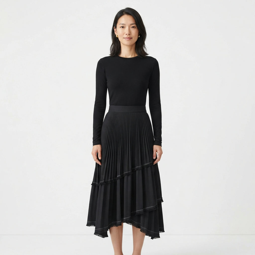 Women's Summer High - Waisted Casual Knit Long Skirt