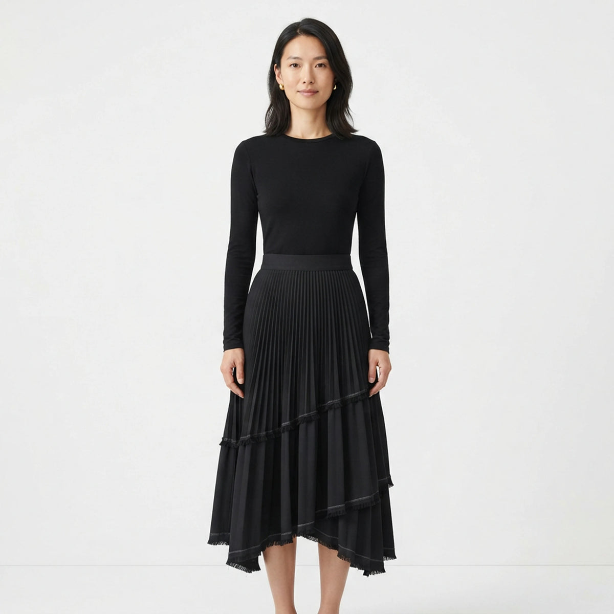 Women's Summer High - Waisted Casual Knit Long Skirt