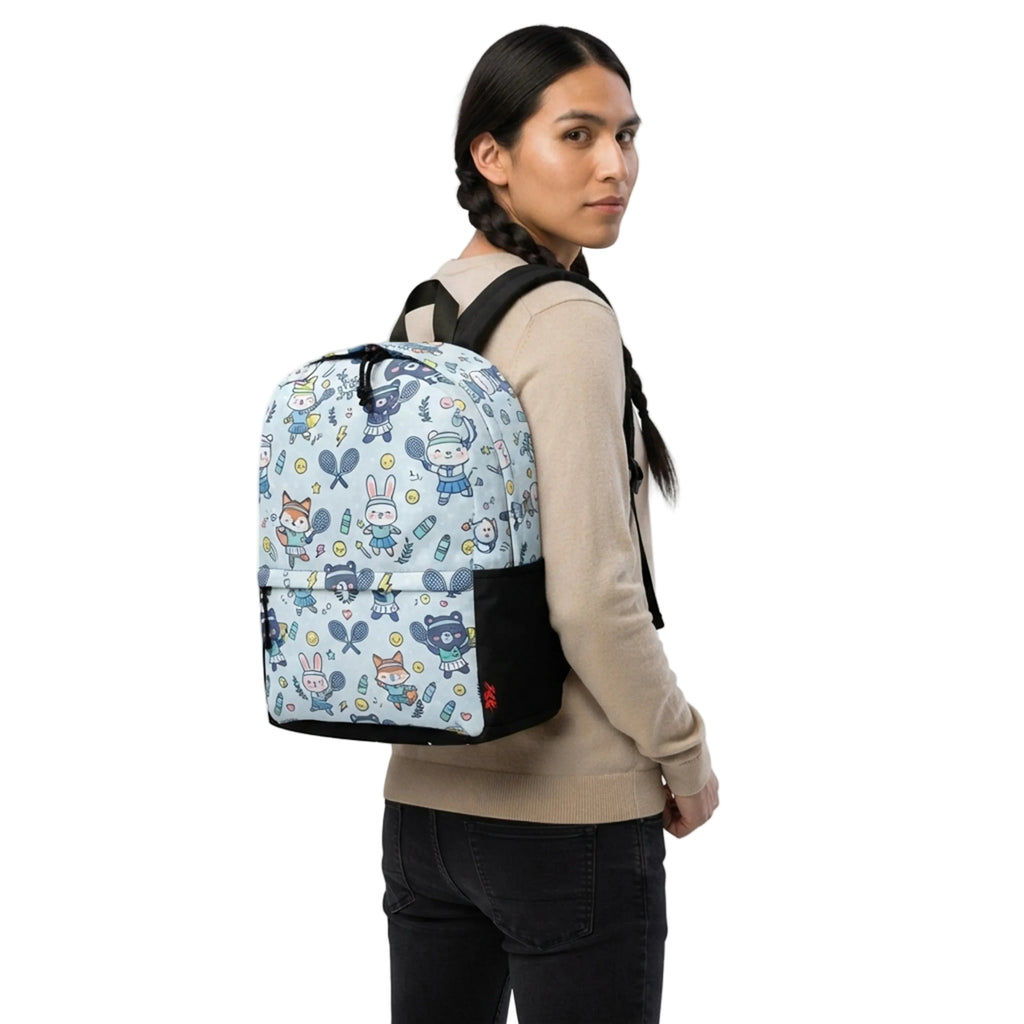 Cute Animal Tennis Pattern Backpack