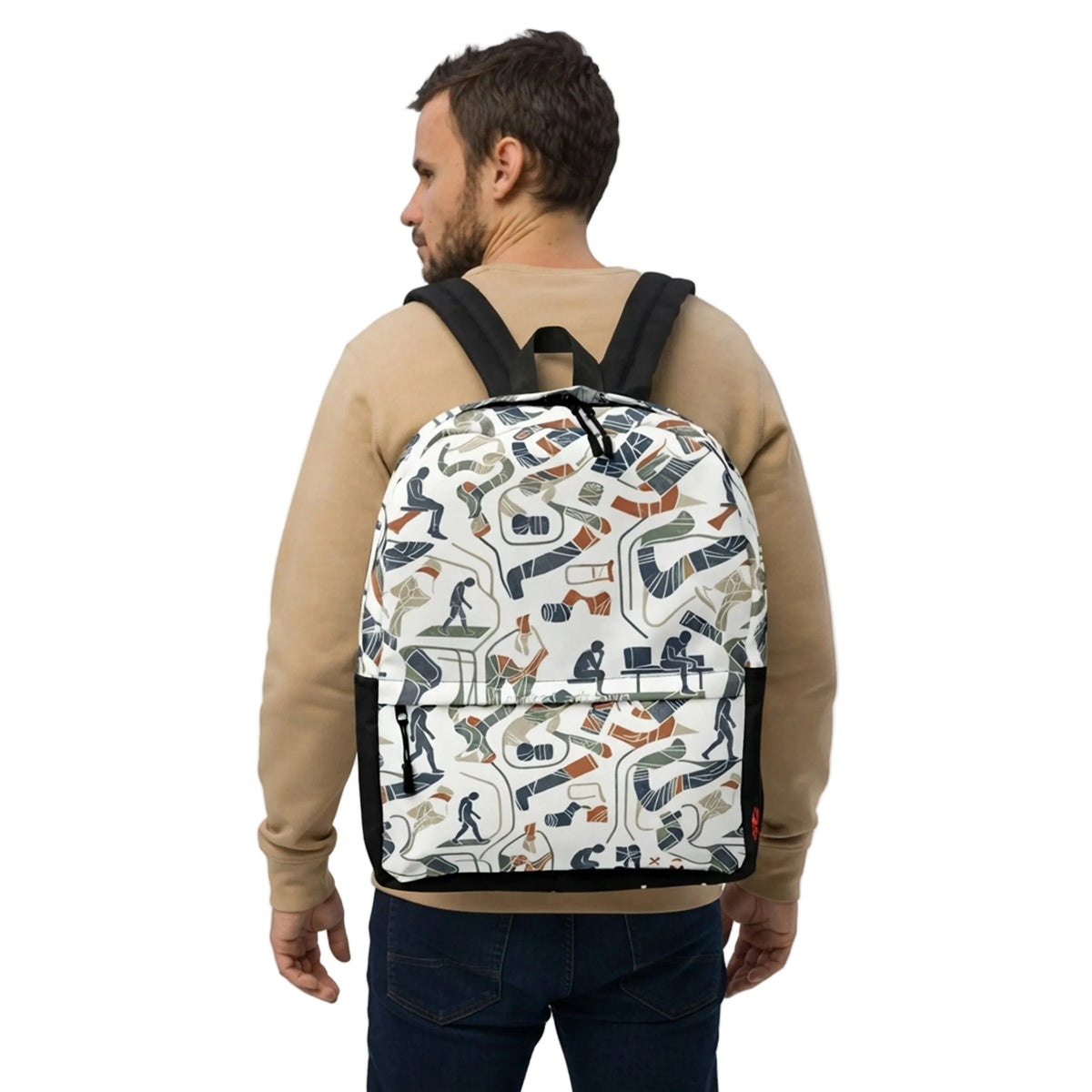 Abstract Workplace Wellness Pattern Backpack